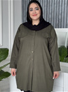 شومیز مانتویی شنل میله ای کد 1214