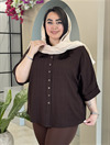 شومیز مانتویی پاگن دار کادنزا کد 1443