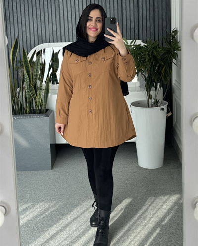 مانتو یقه مردانه کد 2790