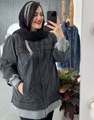 کت جین یقه شکاری 2901