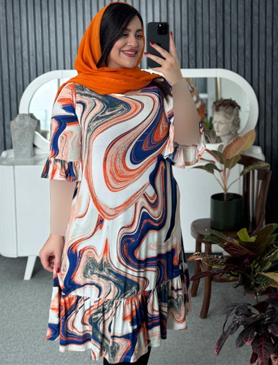 پیراهن جیب دار ساده 9558