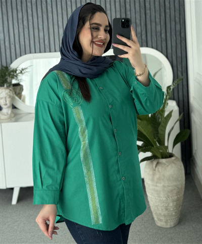مانتو نگین دار خطی کد 128