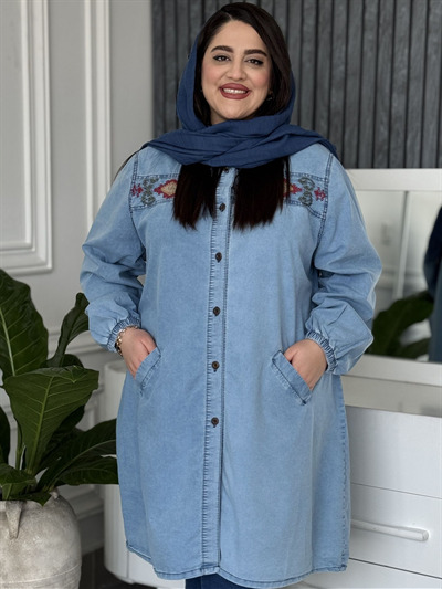 مانتو جین گلدوزی کد 1262