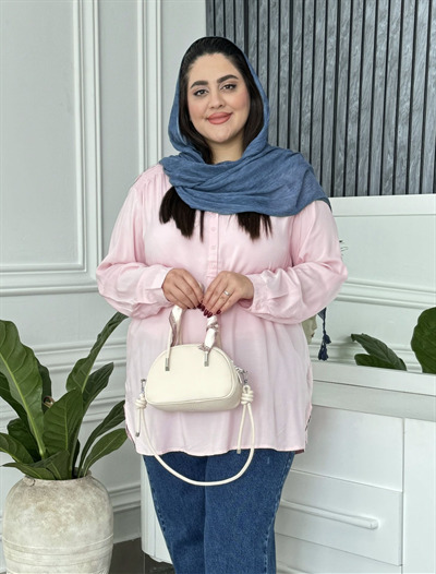 شومیز سرشانه قاپکدار کد 3026
