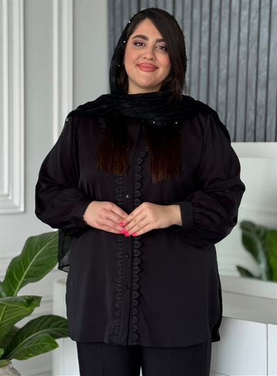 تونیک یقه 7 گیپور مثلثی کد 44