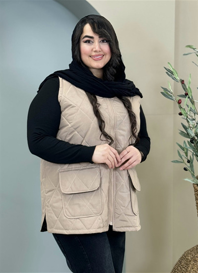 پافر یقه ایستاده دوجیب کد 1272
