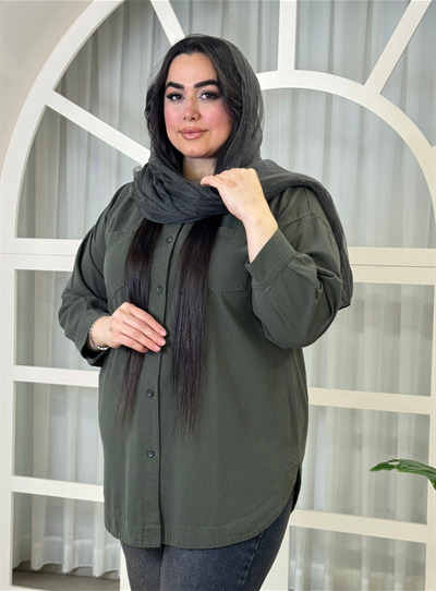 مانتو کتان استانبول دوجیب لبه حلال کد 1288