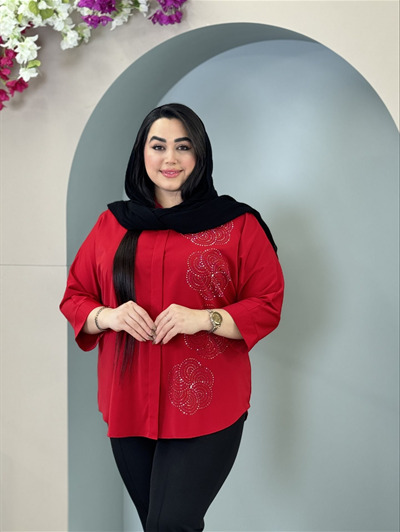 شومیز کیمونو نگینی کد 3148