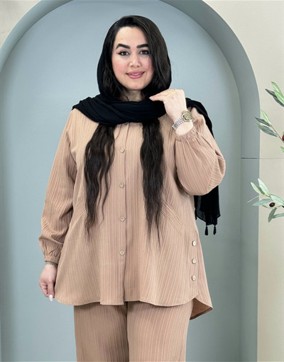 شومیز یقه شکاری کد 1371