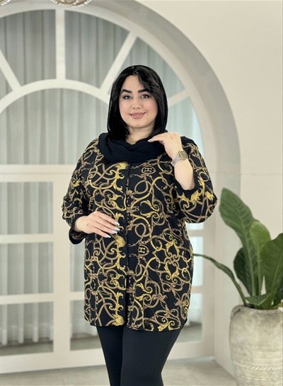 شومیز نخی طرح دار کد 3179