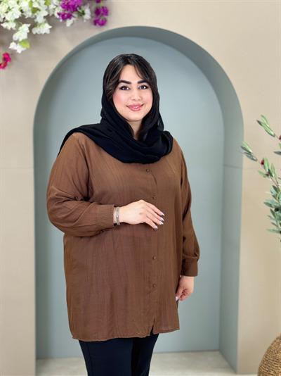 شومیز مانتویی پشت پاپیون کد 1385