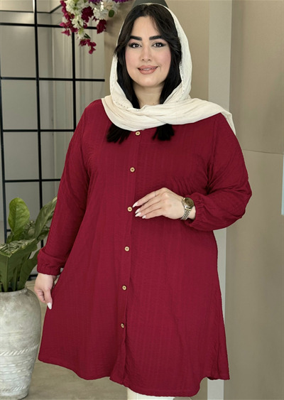 پیراهن یقه دار ژاکارد کد 8068