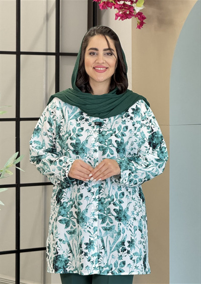شومیز مانتویی ینزی گل دار کد 3249