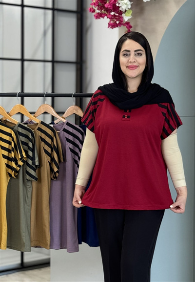 تیشرت آستین رگلان کد 6263