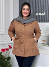 کت یقه انگلیسی کتان جیب فیلتر  کد 1285