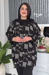 مانتو طرح دار کوتاه کد 86