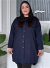 شومیز مانتویی شنل میله ای کد 1214