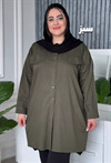 شومیز مانتویی شنل میله ای کد 1214