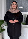 شومیز مانتویی شنل میله ای کد 1214