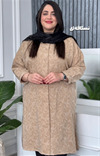 مانتو طرح دار بغل پرچ کد 1032