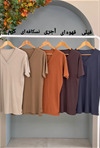 تیشرت یقه 7 دوبل راه ریز کد 6096