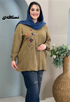 شومیز یقه مردانه بنفشه کد 1128