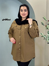 شومیز مانتویی مغزی دوزی کد 1383