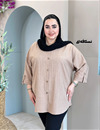 شومیز شانتون میله ای کیمونو کد 1433