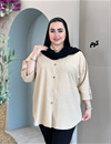 شومیز شانتون میله ای کیمونو کد 1433