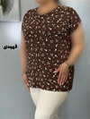 تاپ سرخود نگینی ویسکوز طرح گل کد 6268