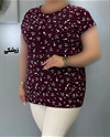 تاپ سرخود نگینی ویسکوز طرح گل کد 6268