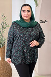 شومیز ساتن طرحدار کد 3239