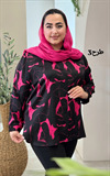 شومیز ساتن طرحدار کد 3239