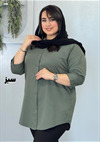 مانتو نخ  روسی آستین پاگن کد 1478